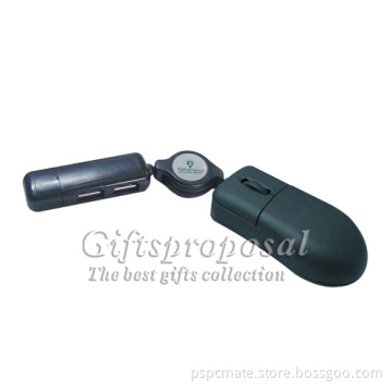 Mini optical mouse with hub